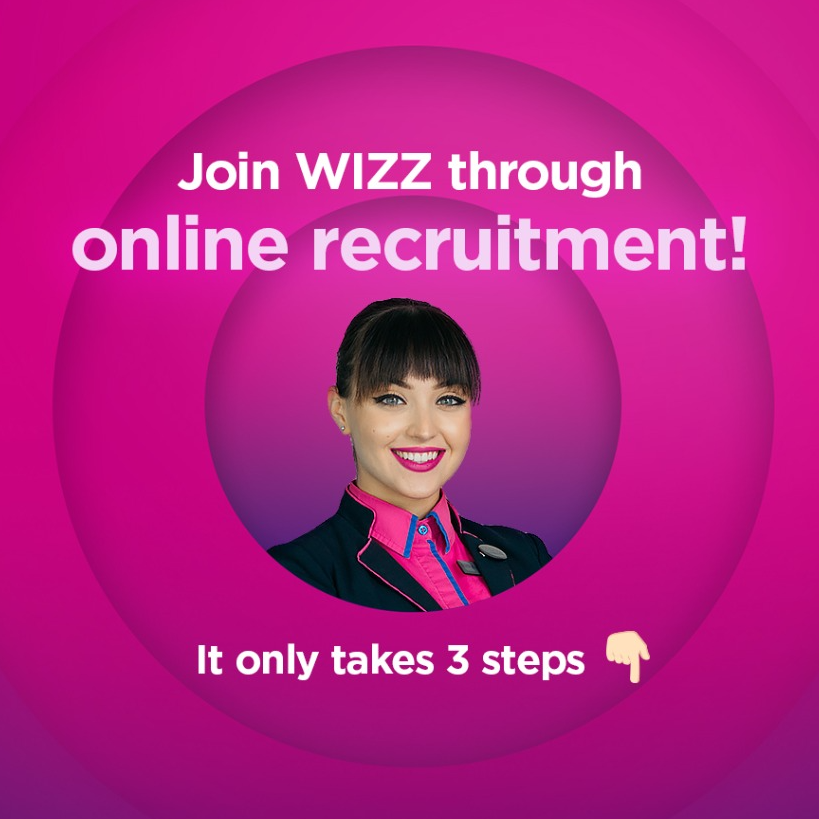 Join the WIZZ through our easy online recruitment process!