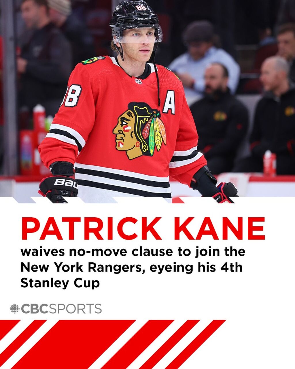 Patrick Kane waives no-move clause to join Rangers, eyes 4th Stanley Cup: report