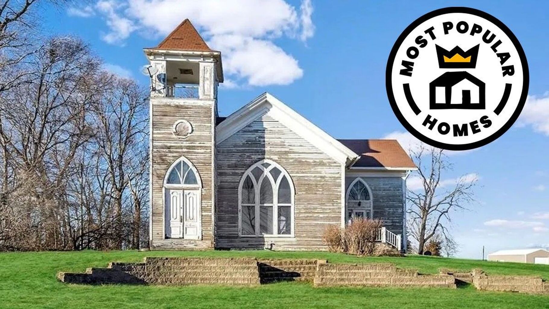 Antique Iowa Home With a Bell Tower Rings In as the Week's Most Popular Listing