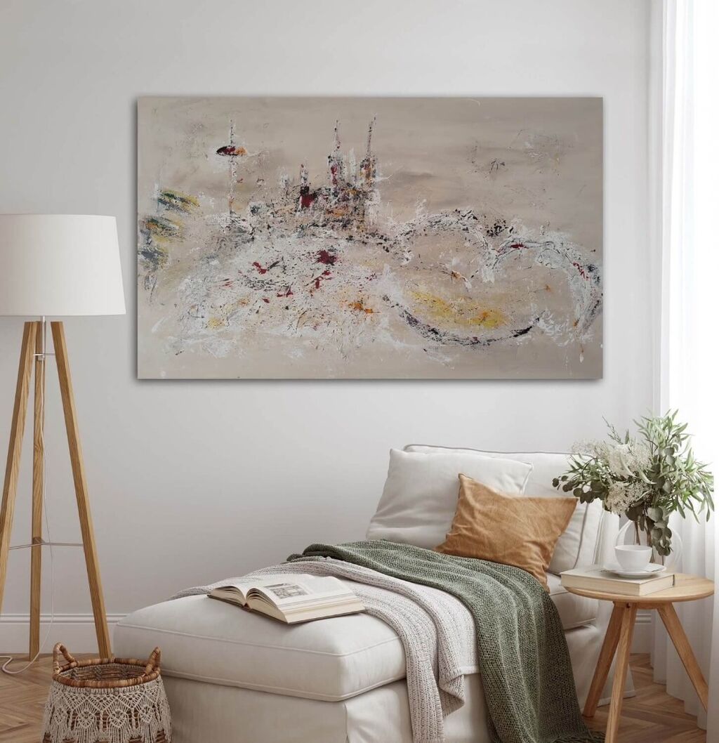 Cologne | abstract skyline 130x80 cm