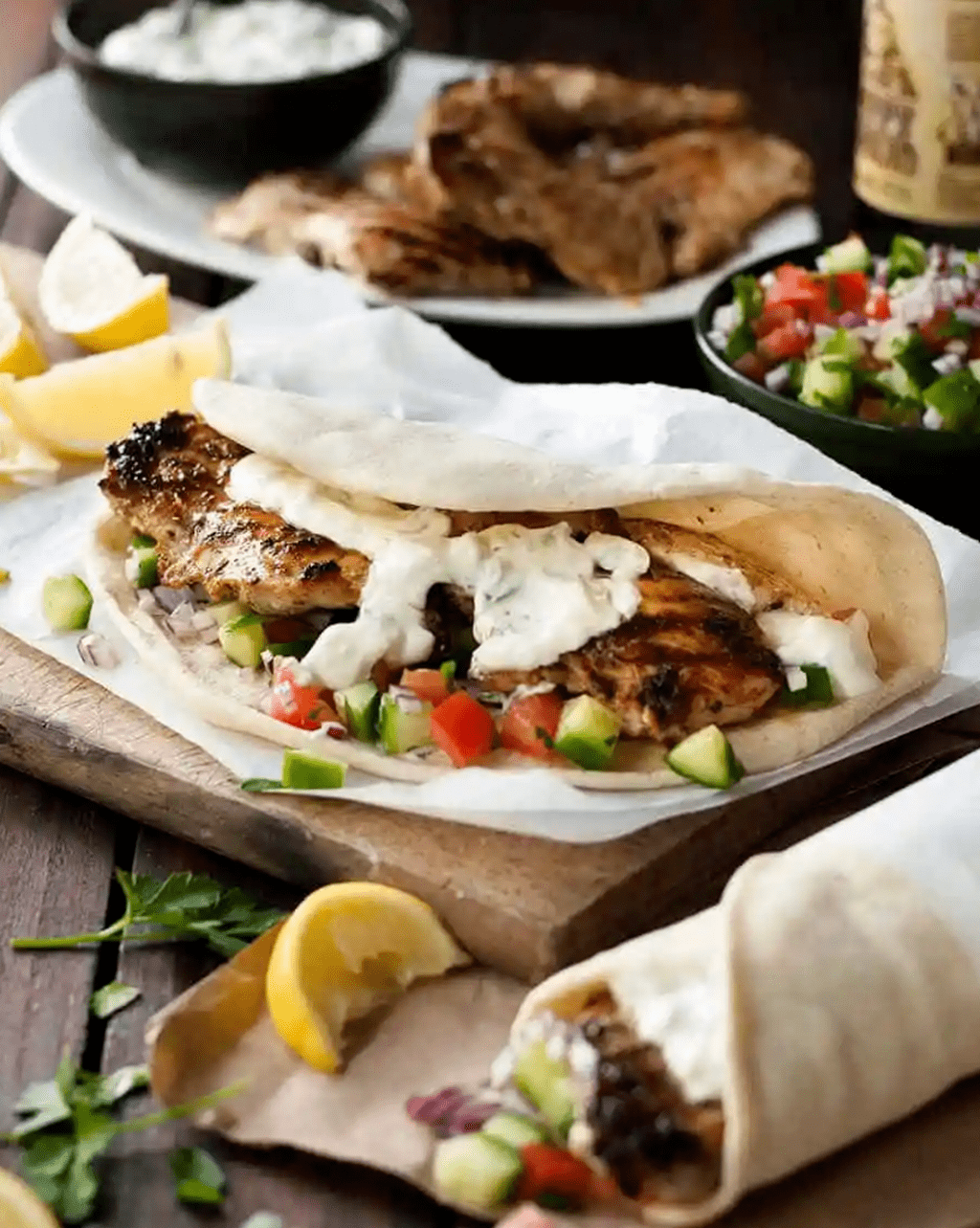 Greek Chicken Gyros
