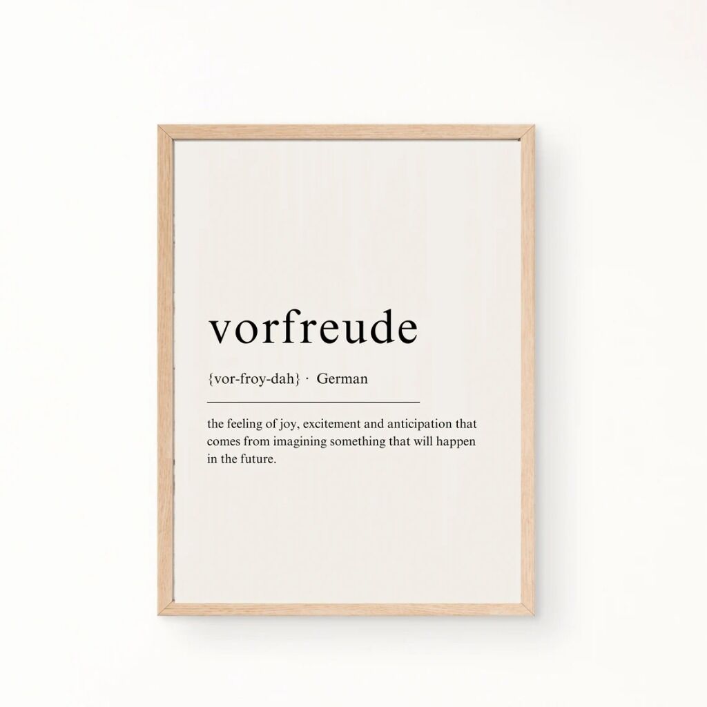 Vorfreude German Definition Printable