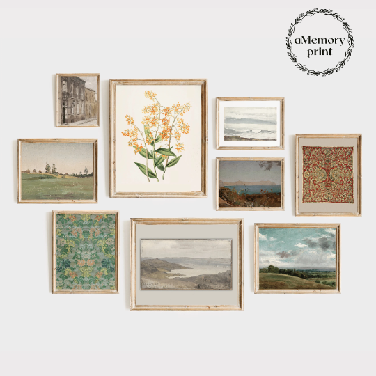 Printable Vintage Gallery Wall Art SET