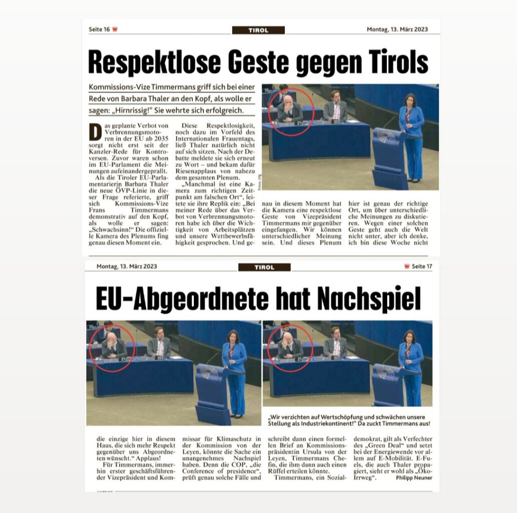 2 Meinungen und 1 respektlose Geste
