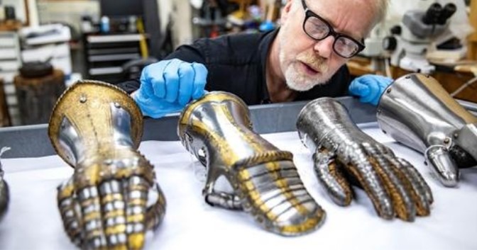 Adam Savage Meets Real Armored Gauntlets!
