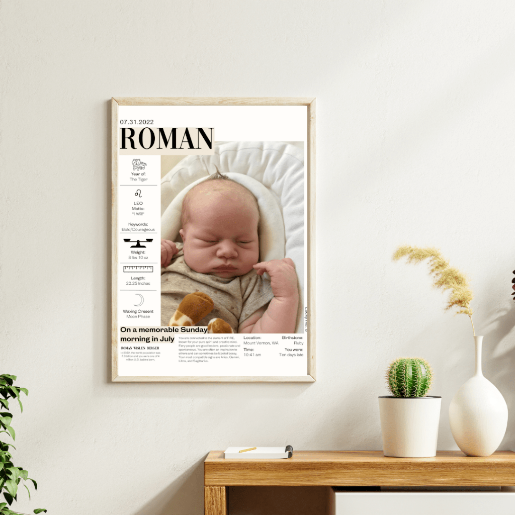 Baby Artwork Canva Template