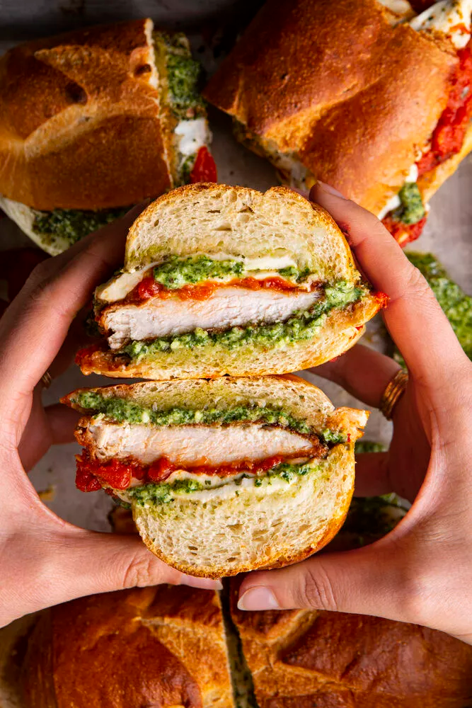 Pesto Chicken Parm Sandwich