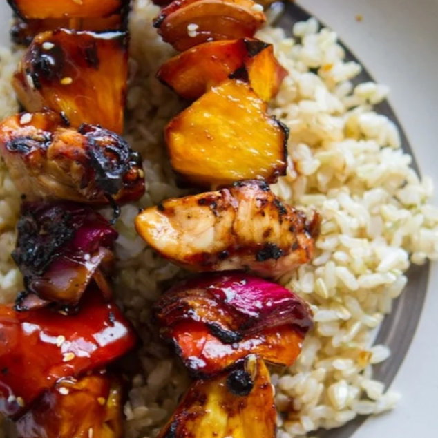 Chicken Pineapple Kabobs with Teriyaki Sauce