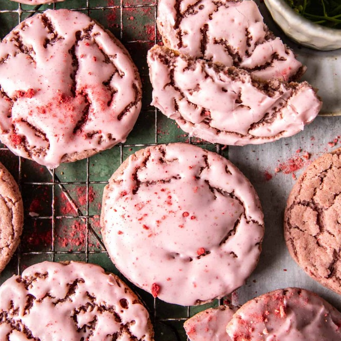 Double Strawberry Sugar Cookies