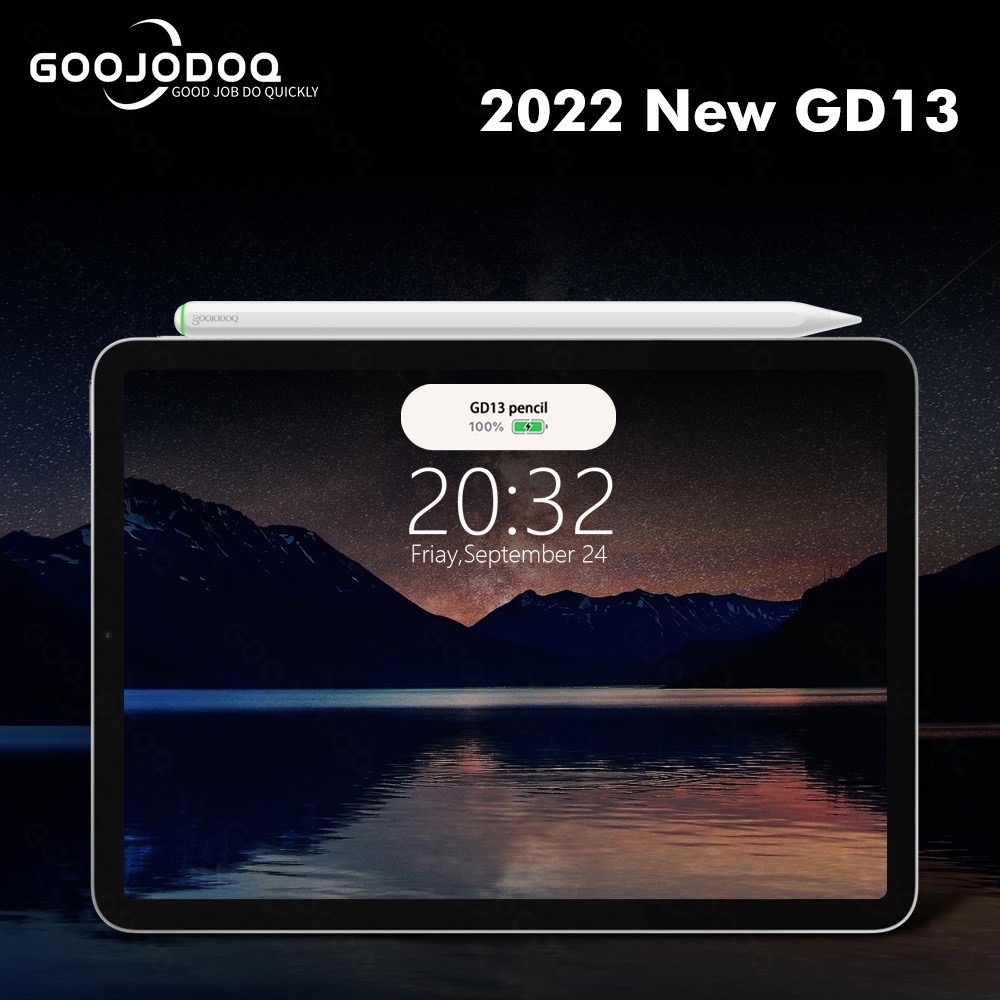￼GOOJODOQ 13th GD13 pencil Stylus Pencil  with Palm Rejection with wireless charger, Active Pencil Pen  mini 6 Air 4 Air 5 2019 2020 2021 Pro 11 Pro 12.9