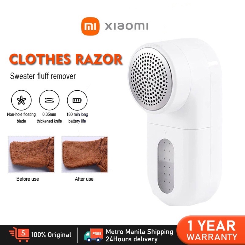 ￼Xiaomi Mijia Electric Lint Remover Hair Ball Fuzz Trimmer Rechargeable With Small Brush Inside