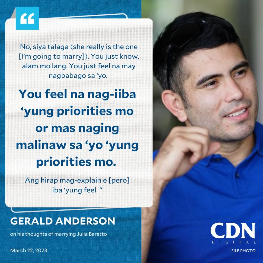 Gerald Anderson declares Julia Barretto is the one he will marry: &lsquo;Siya talaga&rsquo;