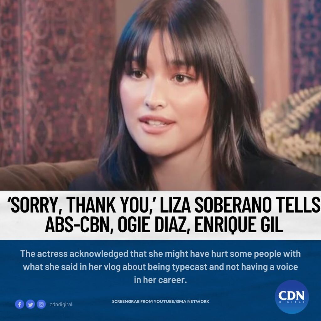 &lsquo;Sorry, thank you,&rsquo; Liza Soberano tells ABS-CBN, Ogie Diaz, Enrique Gil