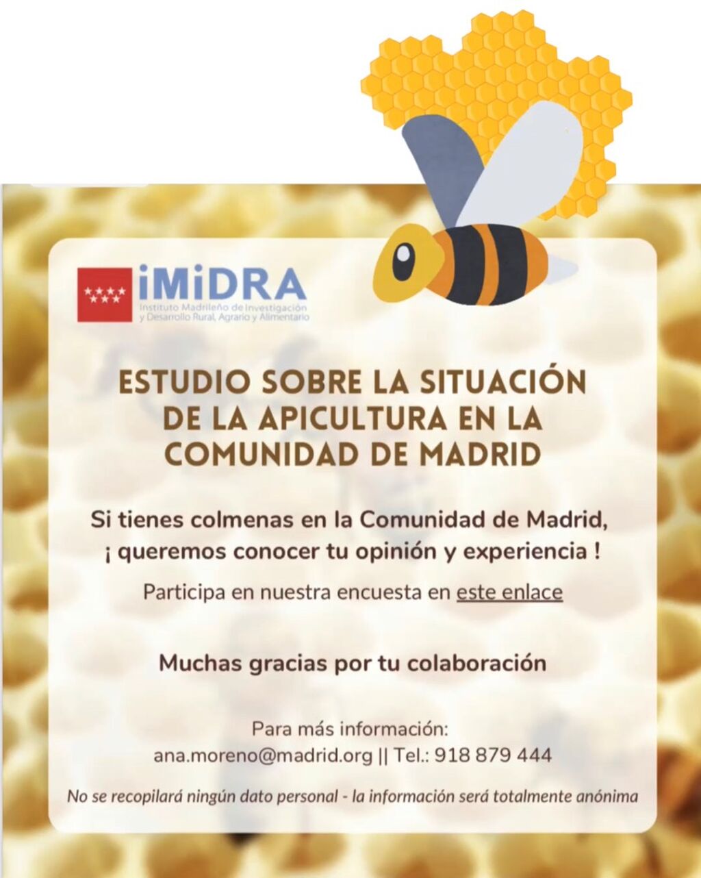 La Comunidad de Madrid pregunta a los apicultores