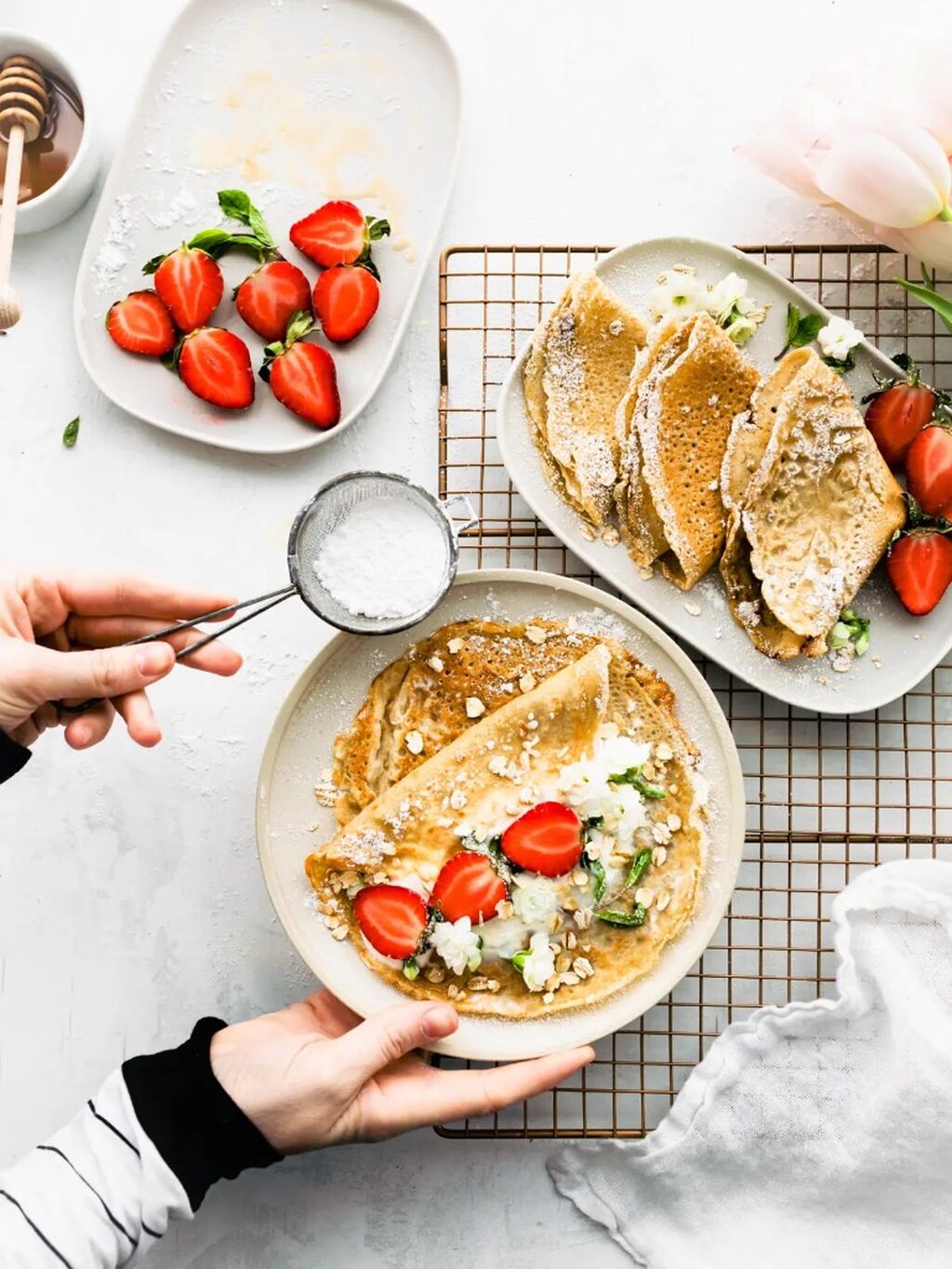 Easy oatmeal crepes 