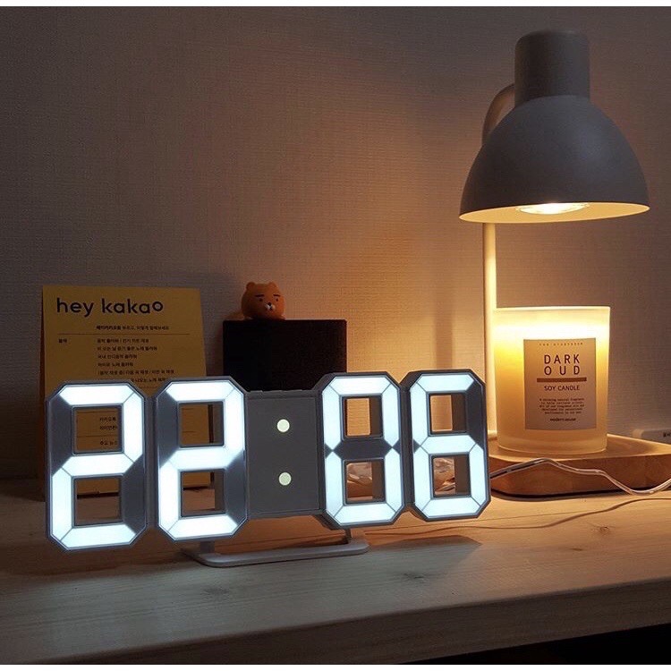 Digital Clock Wall Clock Modern 3d Smart Alarm Clocks Display Desk Alarm Temperature Clock