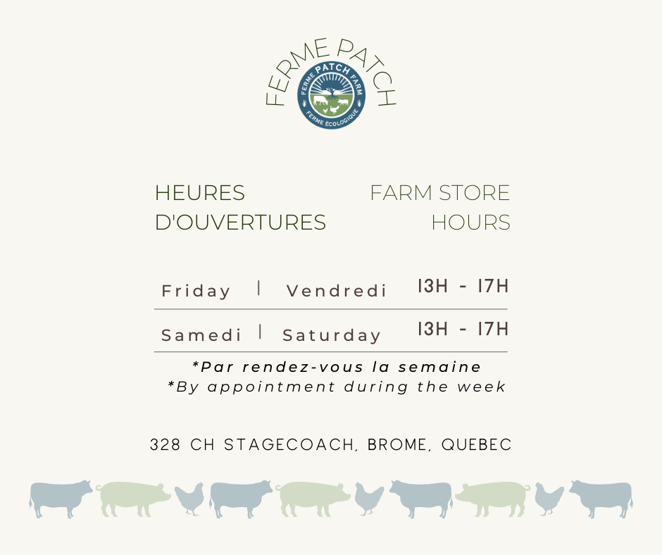Heures d'Oueverture/Store Hours