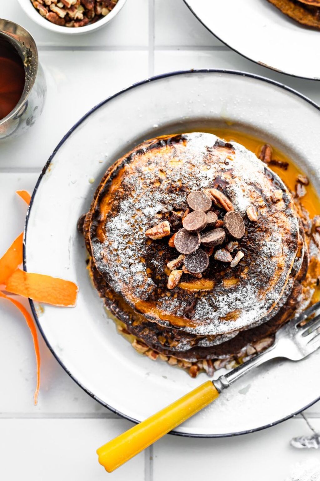 Gluten free carrot cake pancakes