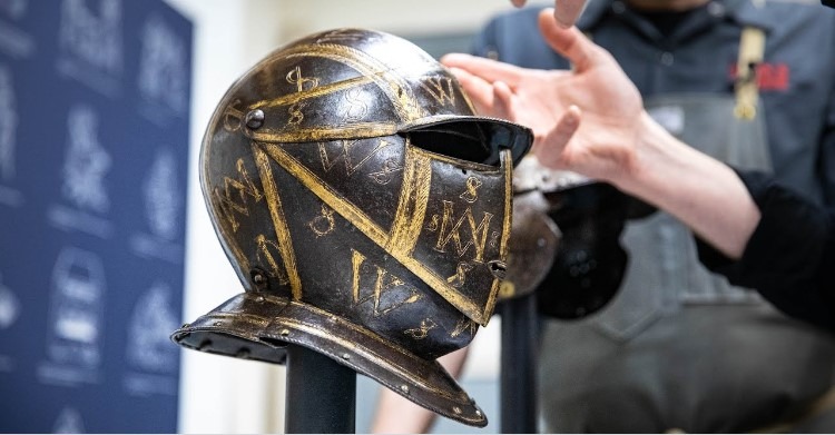 Adam Savage Learns How Armored Helmets Are Restored!