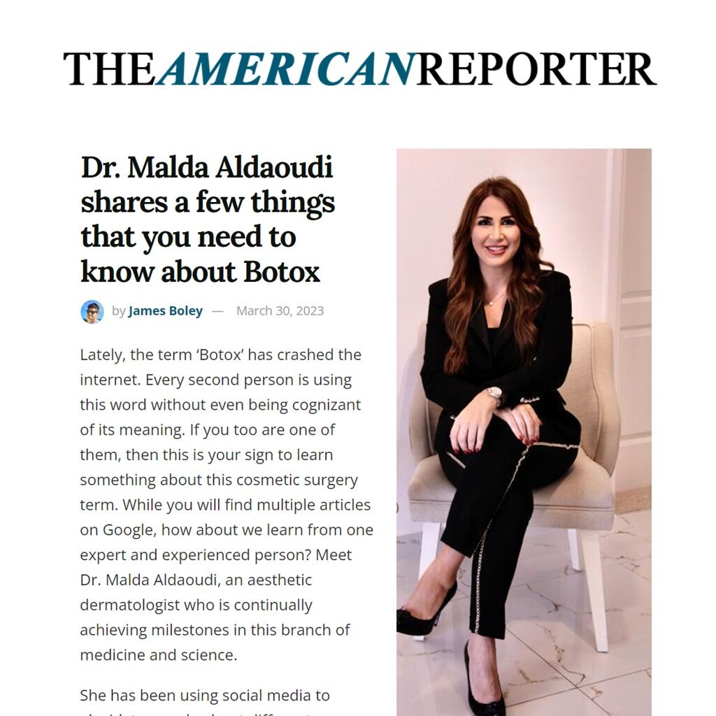 Dr. Malda Aldaoudi shares a few things that you need to know about Botox