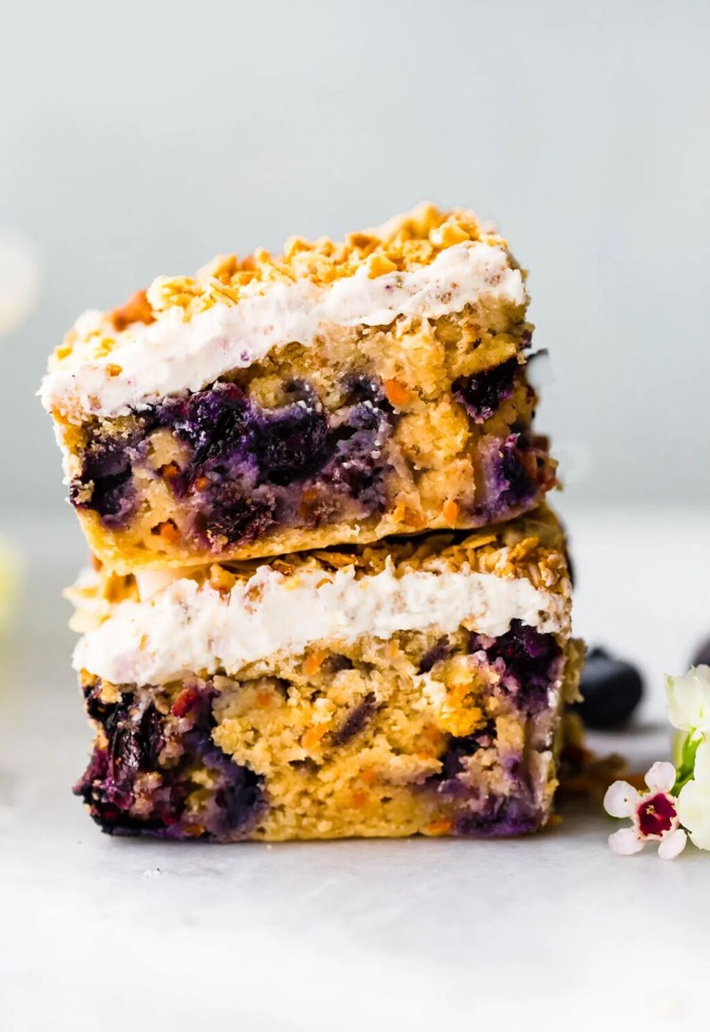 Blueberry carrot cake bars (GF + df)