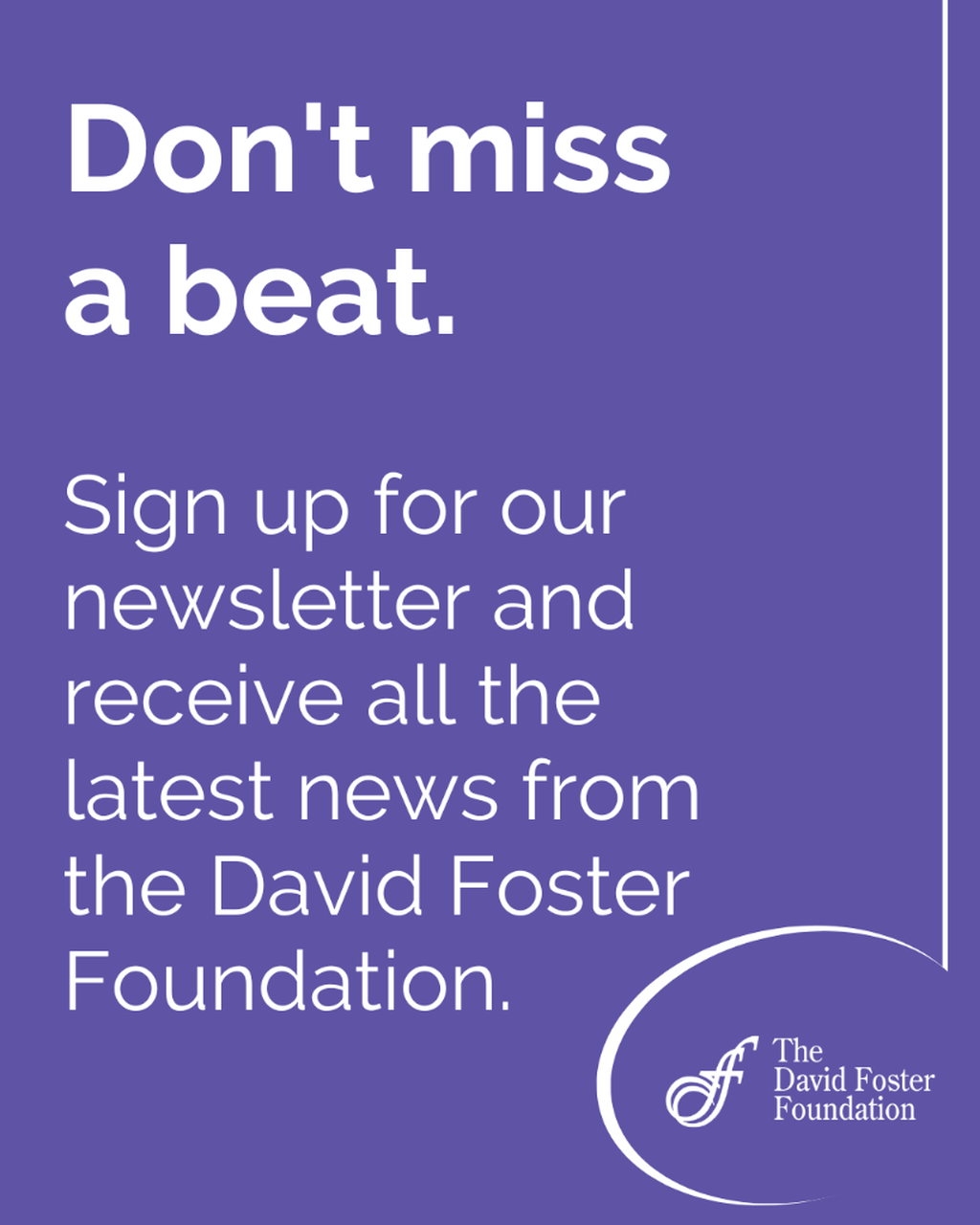 Register for our newsletter!