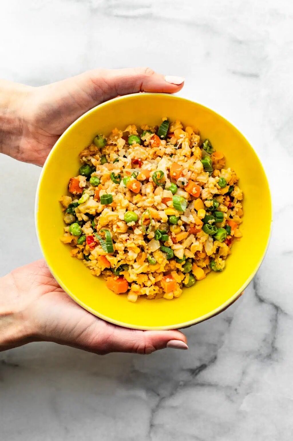 Sheet pan Cauliflower fried rice 