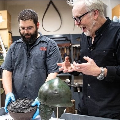 Adam Savage Learns Ancient Helmet Hammering Techniques!