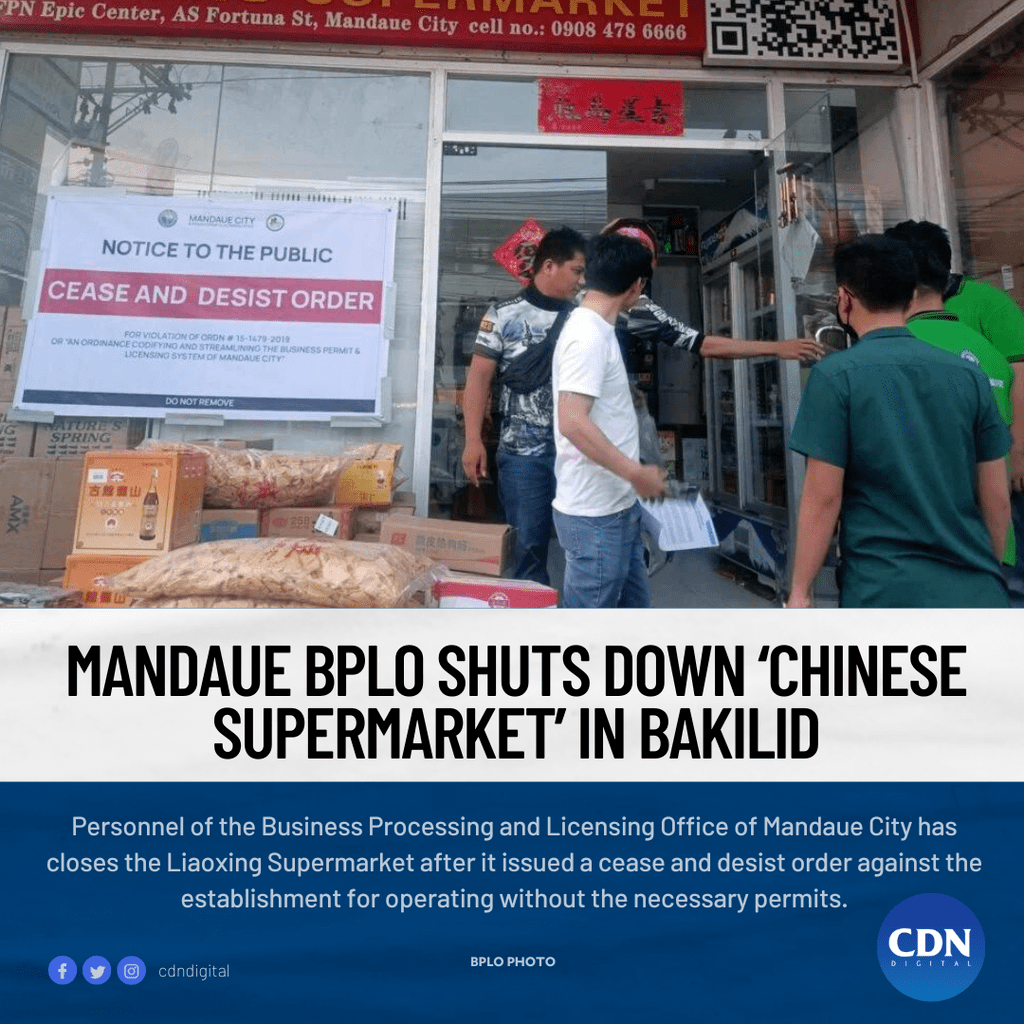 cease and desist order against Laoxiang Supermarket