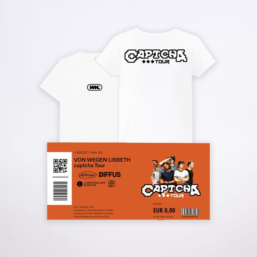 VON WEGEN LISBETH - SHIRT & TICKET BUNDLE - CAPTCHA TOUR 2023