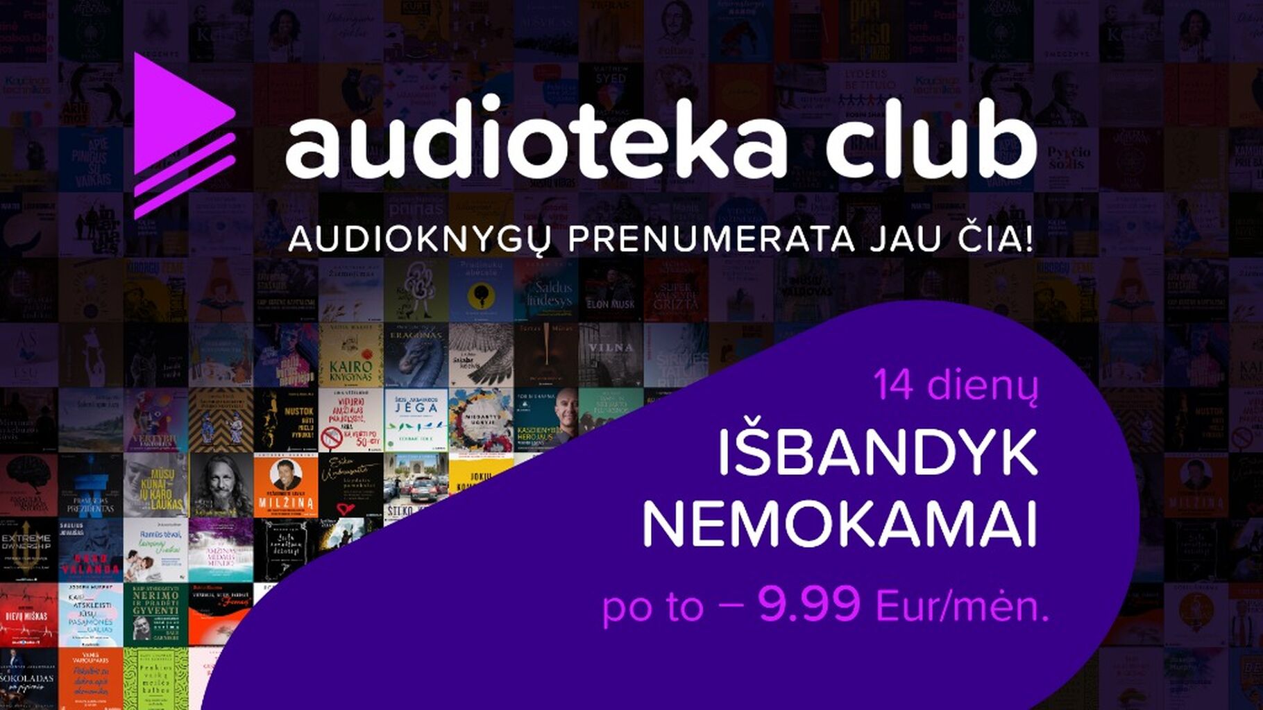 Audioteka Club - 14 dienų nemokamai