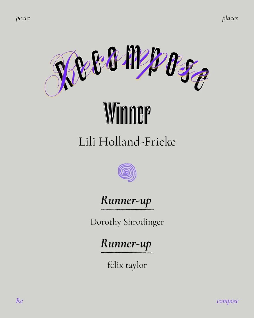 recompose winning entries