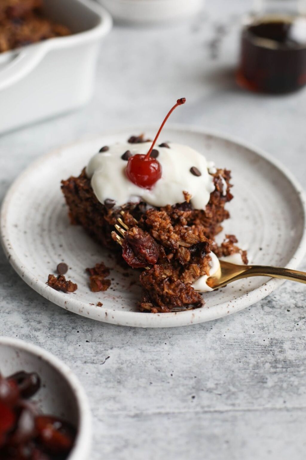 Chocolate Cherry Baked Oatmeal (Reel)