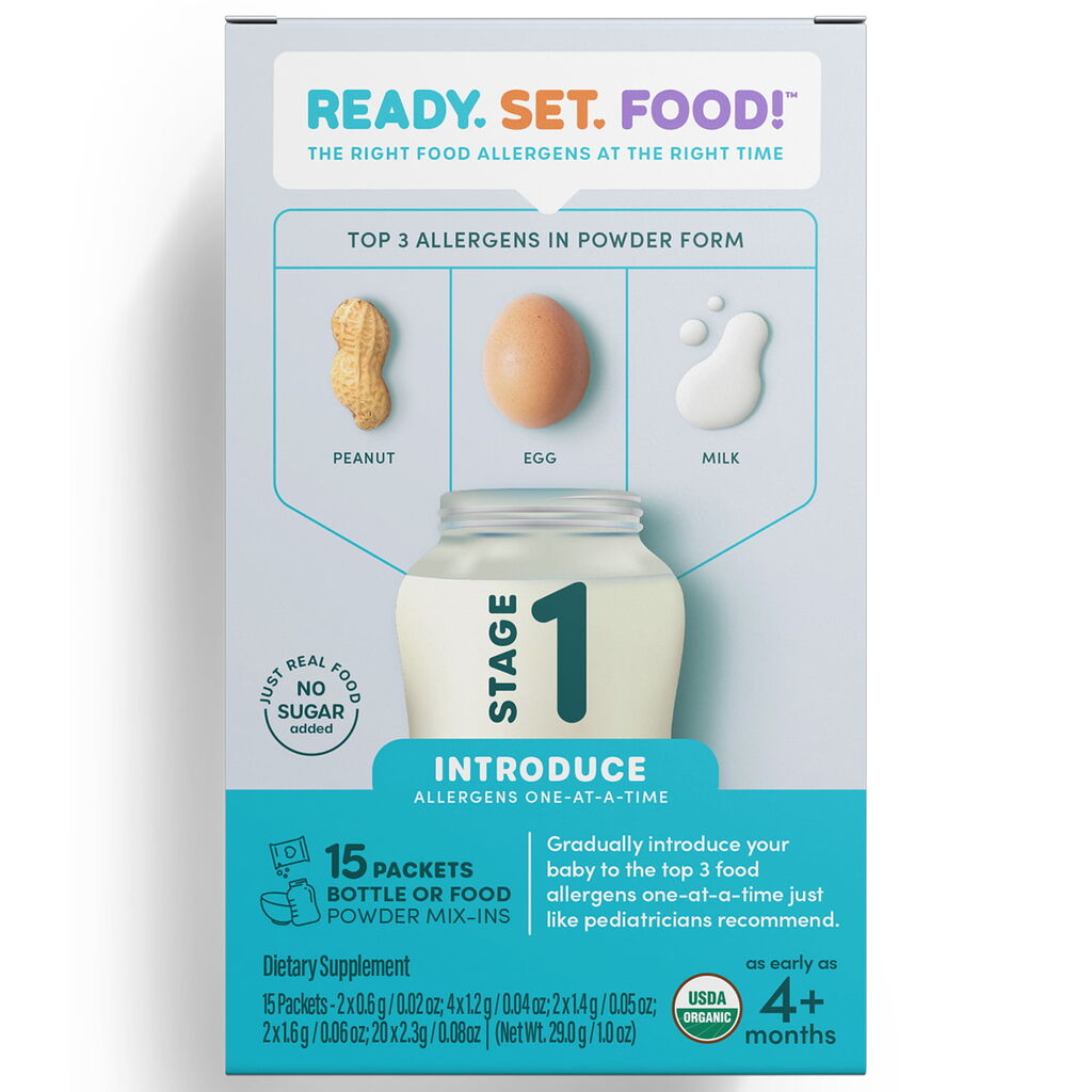 Ready, Set, Food! Organic Early Allergen Introduction Mix-Ins, Babies 4+ Mo, Stage 1, Unflavored - Walmart.com