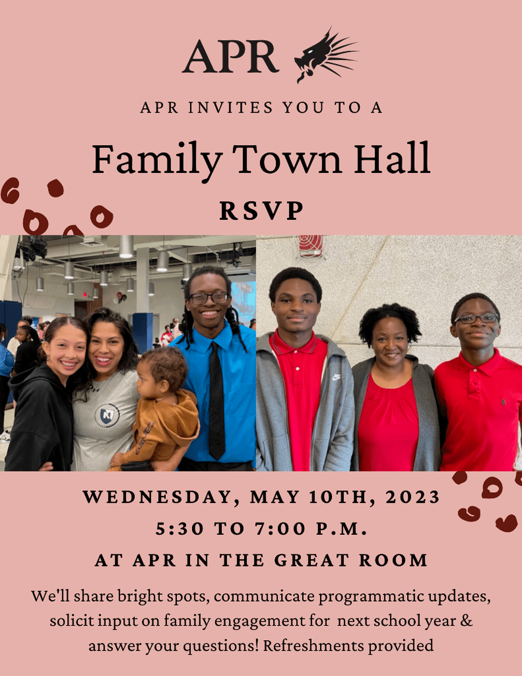 RSVP for the APR Family Town Hall 5/10/23