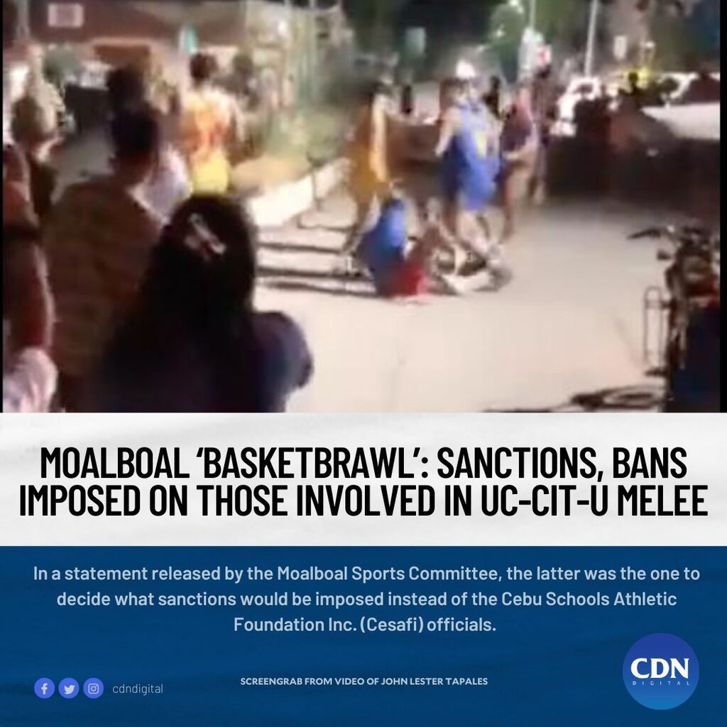 Moalboal &lsquo;basketbrawl&rsquo;: Sanctions, bans imposed on those involved in UC-CIT-U melee