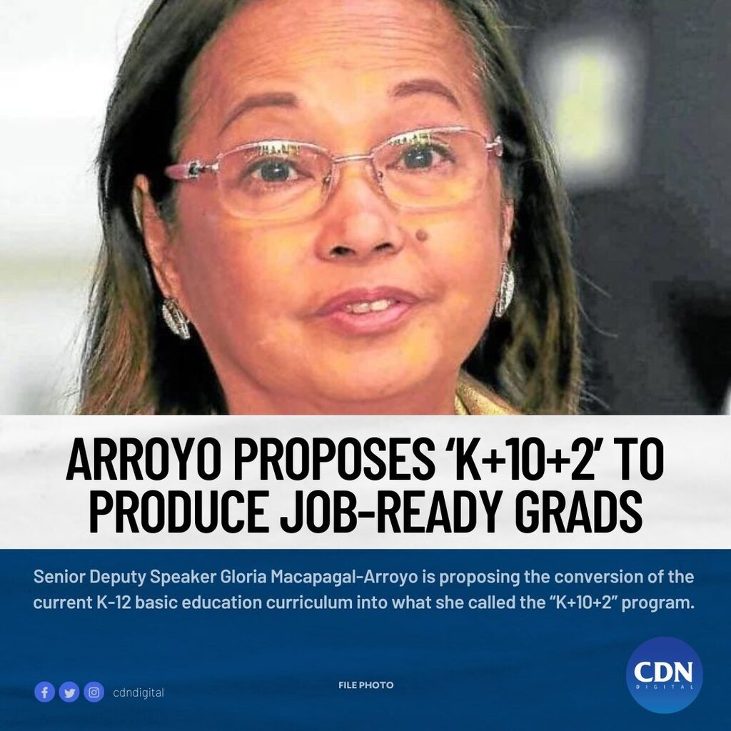 Arroyo proposes 'K+10+2' to produce job-ready grads