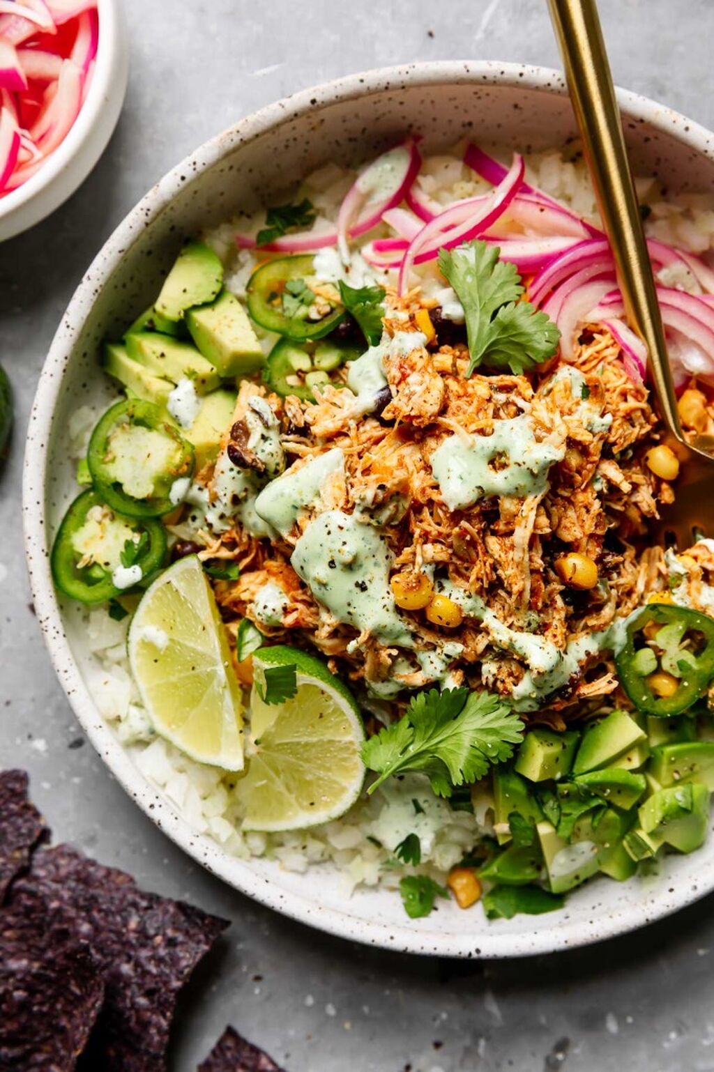 Instant Pot Salsa Chicken Bowls