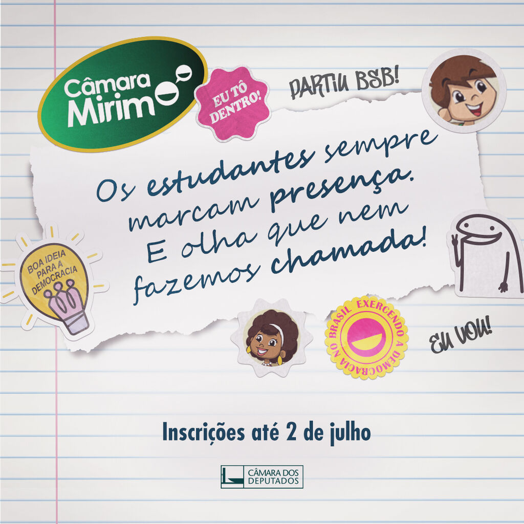 C&acirc;mara Mirim 2023 - inscri&ccedil;&otilde;es abertas para estudantes
