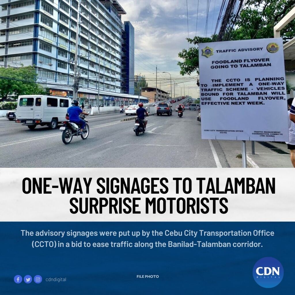 One way signages in talamban