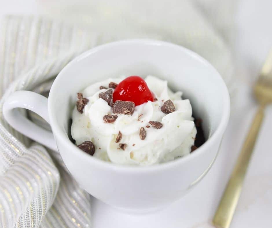 Air Fryer Brownie in a Mug - Fork To Spoon