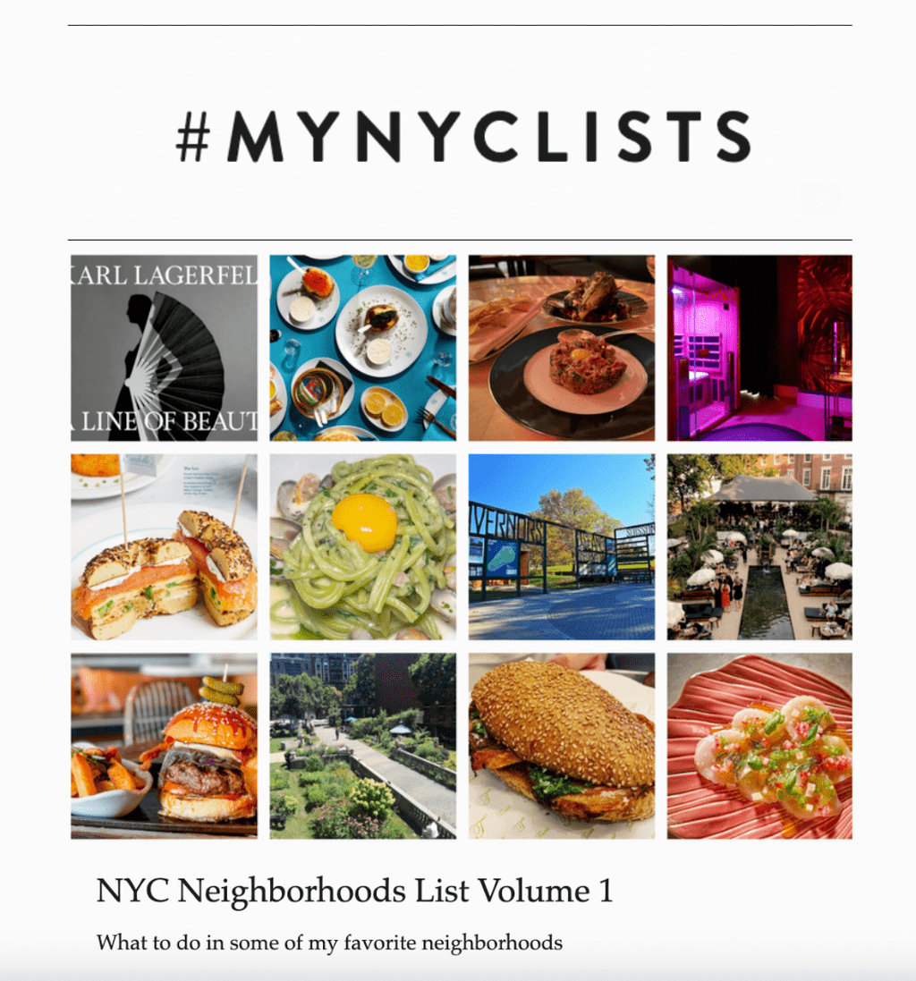 NYC Neighborhood List