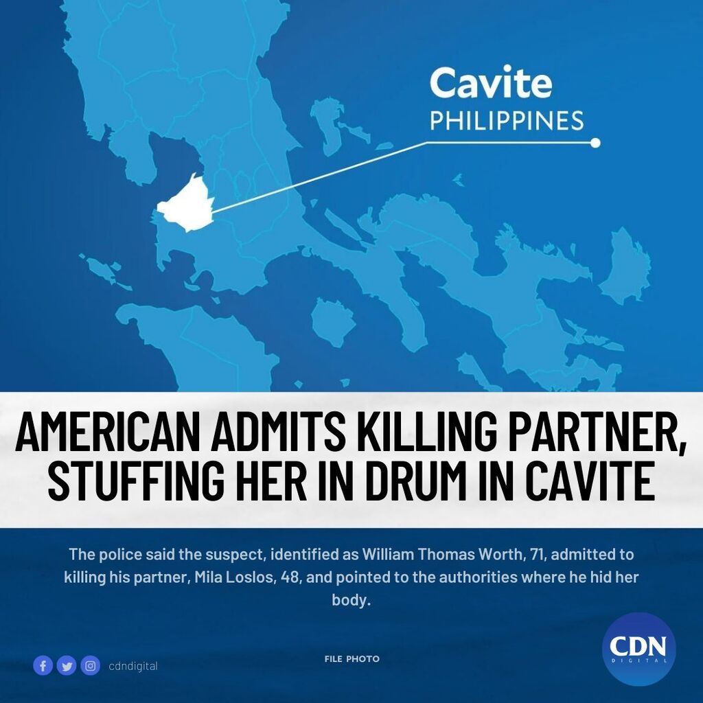 American admits killing partner, stuffing her in drum in Cavite