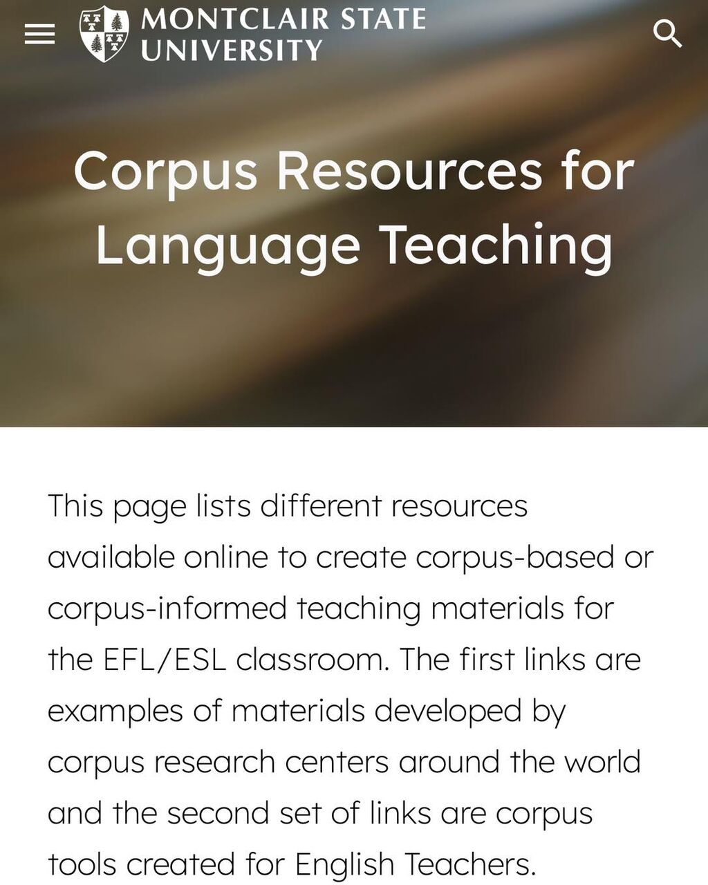 Corpus resources