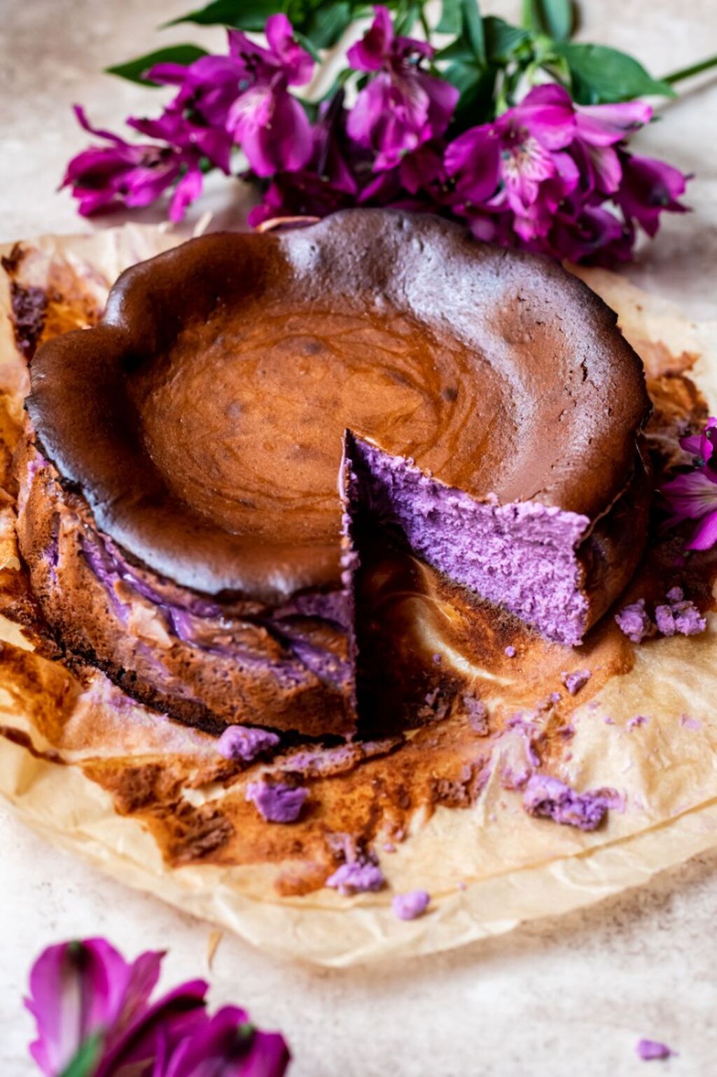 Ube Basque Cheesecake