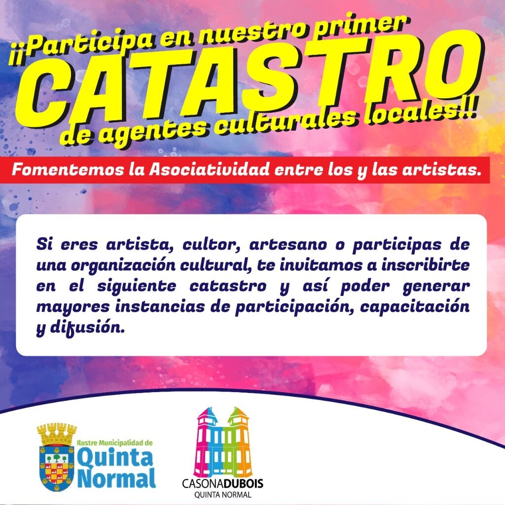 INGRESA A NUESTRO CATASTRO DE ARTISTAS LOCALES