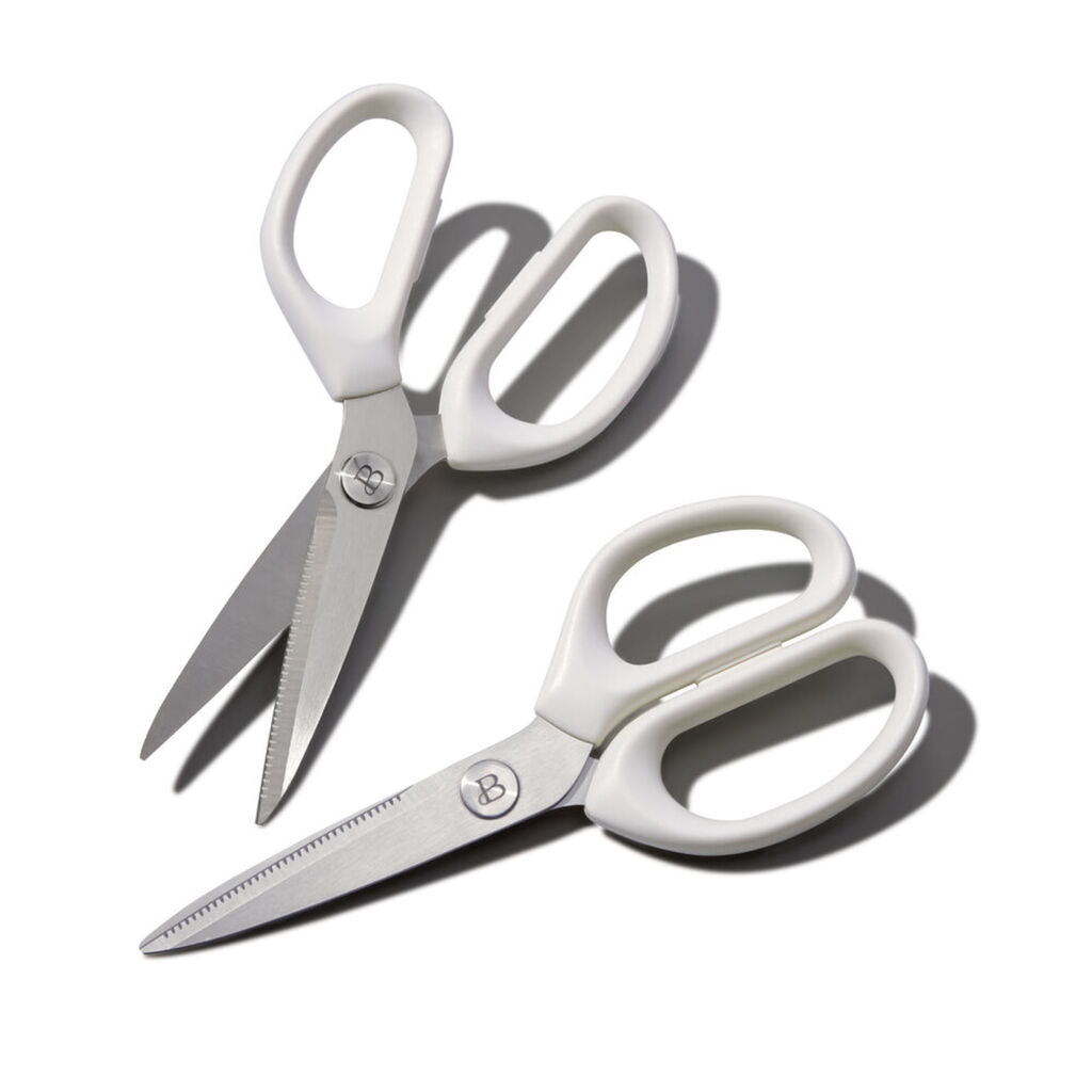 Beautiful 2-Piece All-Purpose Stainless Steel Shears in White, by Drew Barrymore - Walmart.com