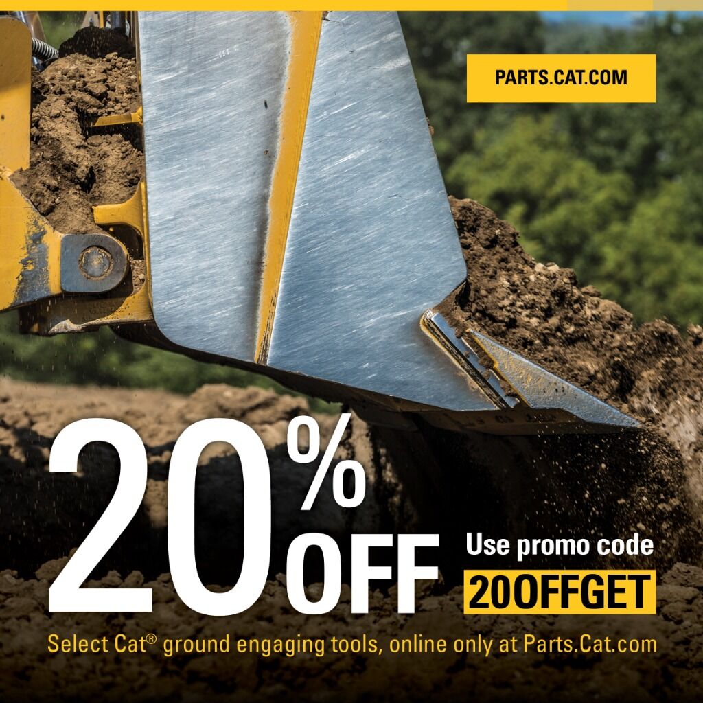 20% off Select Cat&reg; Ground Engaging Tools