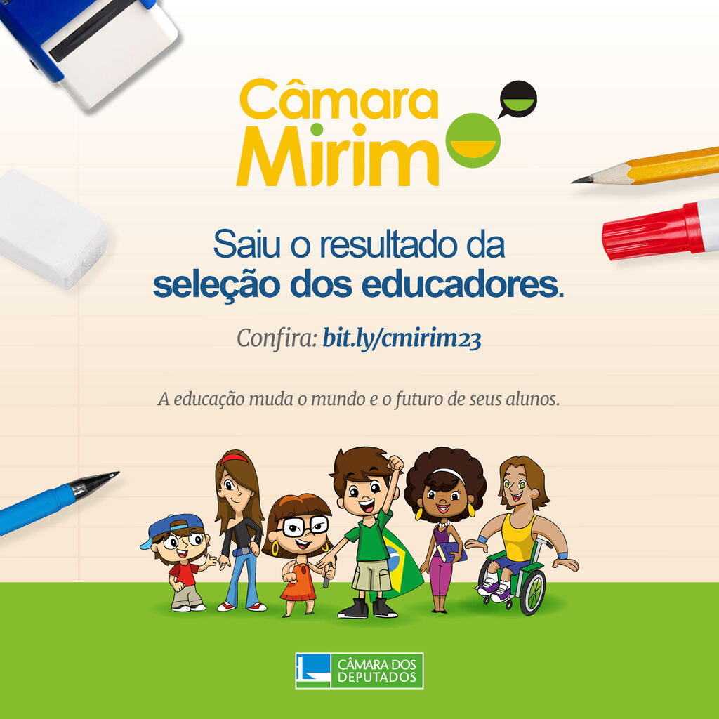 Confira quem s&atilde;o os(as) educadores(as) selecionados(as) para o C&acirc;mara Mirim 2023