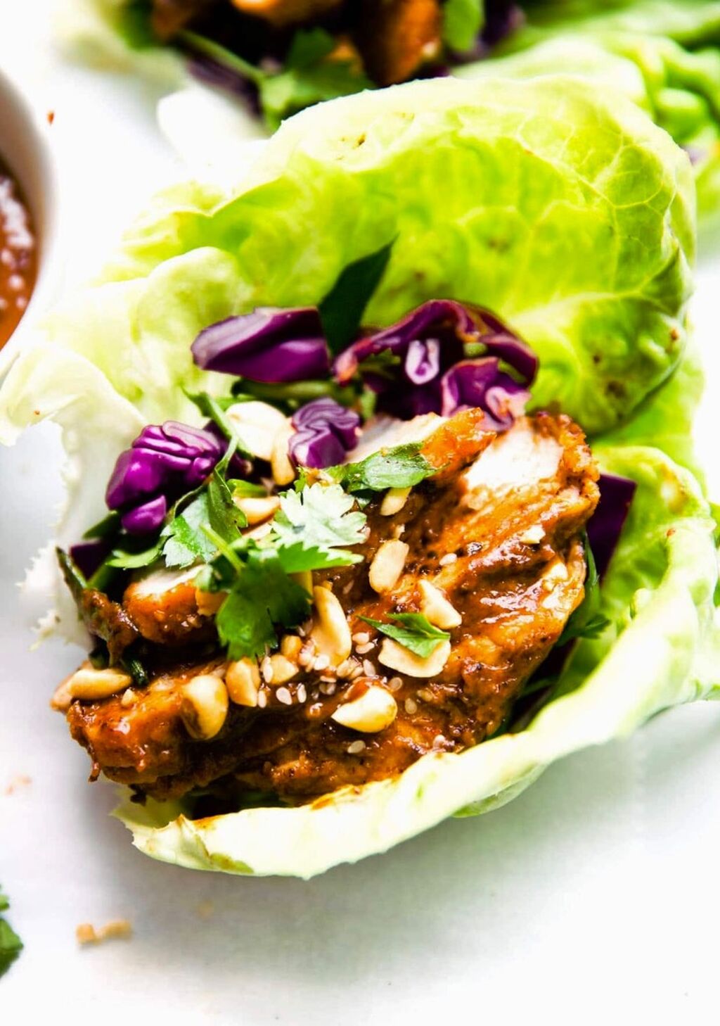 Asian bbq pork lettuce wraps 